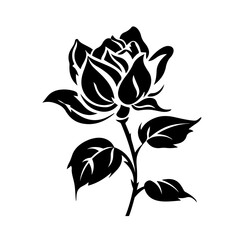 Obraz premium Floral Logo Monochrome Design Style