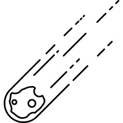 Asteroid Line Icon