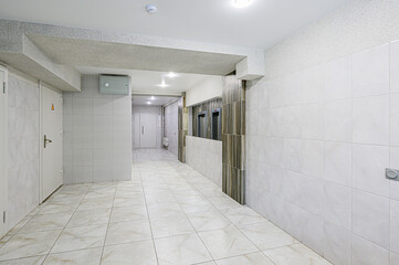 interior public place, house entrance. doors, walls, corridors staircase