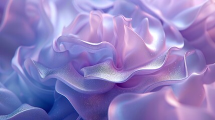 Obraz premium Extreme macro shot creates a 3D sculpture of wisteria petals, fluid and dynamic in form.