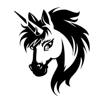 Pony Logo Monochrome Design Style