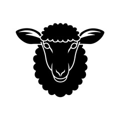 Fototapeta premium Sheep Design Logo Monochrome Design Style