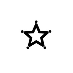 Sheriff Badge Logo Monochrome Design Style