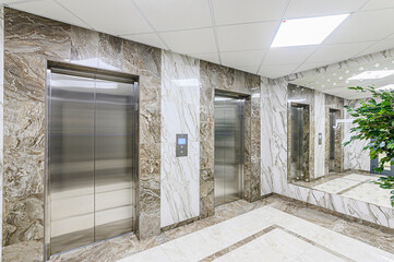 interior public place, house entrance. doors, walls, corridors staircase
