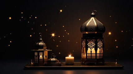 Arabic Calligraphy lamp and candle holder
