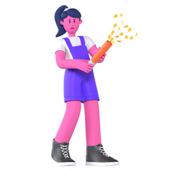 Congratulations popper Girl Business Agency Startup