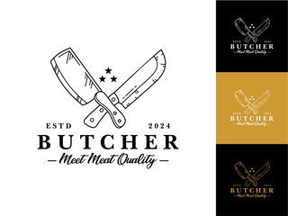Hand Drawn Butcher Logo Design 