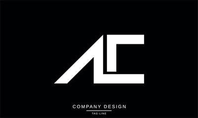 AC, CA, Abstract Letters Logo Monogram