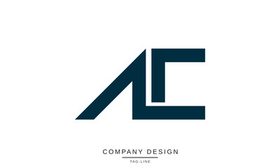 AC, CA, Abstract Letters Logo Monogram
