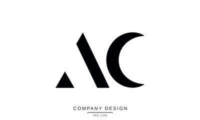 AC, CA, Abstract Letters Logo Monogram