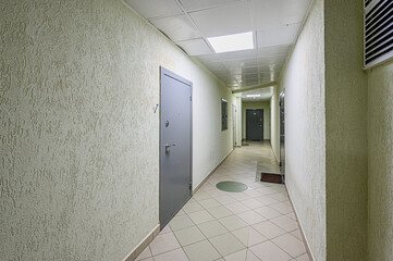 interior public place, house entrance. doors, walls, corridors staircase