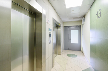 interior public place, house entrance. doors, walls, corridors staircase