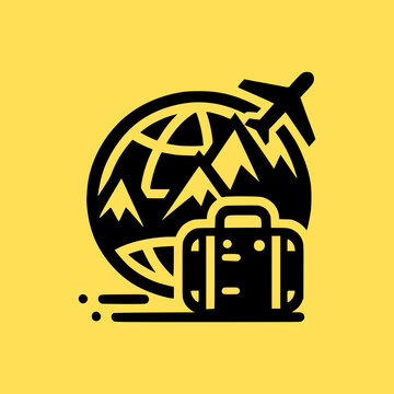 Travel agency logo icon, travel logo icon vector illustration
