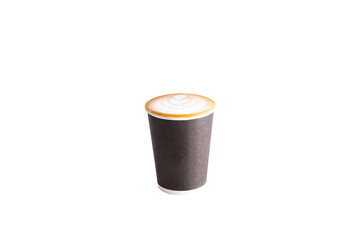 Cup of Coffee Free Mockup with Hot Latte Art Transparent PNG