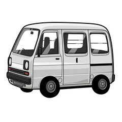 Vector illustration of car isolated for poster , tshirt and etc,car illistration ,custom car,cartoon of car