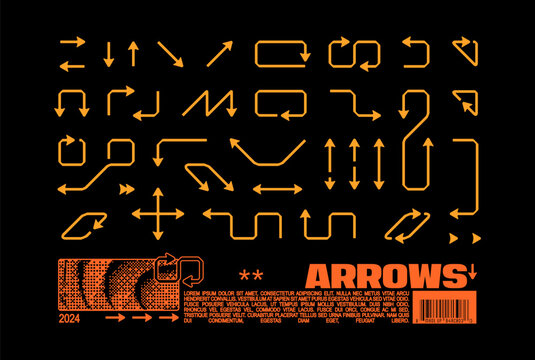 Simple arrow vector set. Arrows
