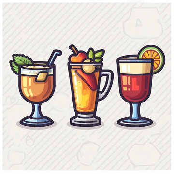 drinks set design illustration 3