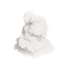 Realistic white clouds smoke effect illustration 3d rendering 
