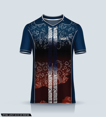 Sports jersey and t-shirt template sports jersey design vector. Sports design for football, racing, gaming jersey. Vector.
