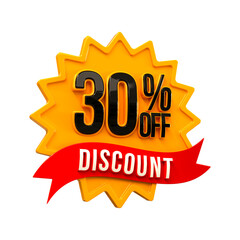 Special offer sale 30% discount sale tags 3d number concept discount promotion sale offer price sign