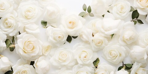 Obraz na płótnie Canvas A beautiful assortment of white flowers arranged together as a bouquet.