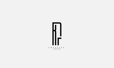 Alphabet letters Initials Monogram logo RF FR R F