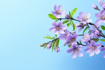 Blooming Tree with Purple Flowers