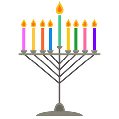 symbolic candlestick at a Jewish festival