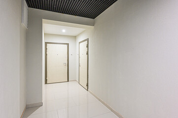 interior public place, house entrance. doors, walls, corridors staircase