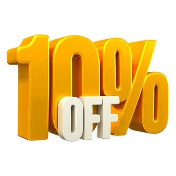 Special offer sale 10% discount sale tags 3d number concept discount promotion sale offer price sign