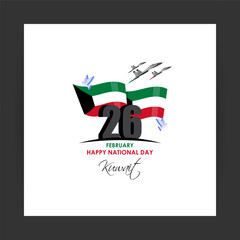 Vector illustration of Kuwait Liberation Day social media feed template