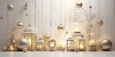 Festive adornments in a lovely indoor space.