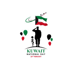 Vector illustration of Kuwait National Day social media feed template