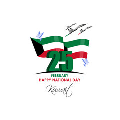 Vector illustration of Kuwait National Day social media feed template