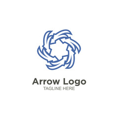 Modern arrow logo vector design