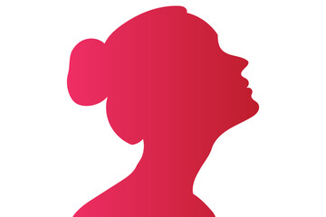 happy womens day woman side view silhouette vector