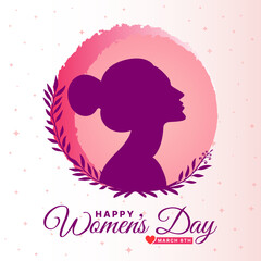 International Women's day 8th March celebration background template