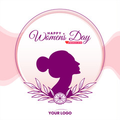International Women's day 8th March celebration background template
