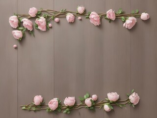 pink and white flowers, Generative AI