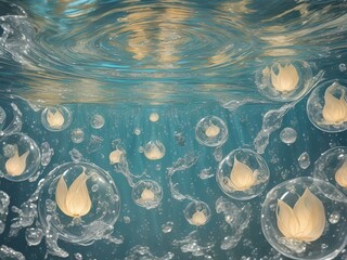 shells background, Generative AI