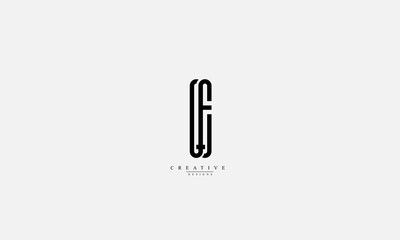 Alphabet letters Initials Monogram logo QE EQ Q E