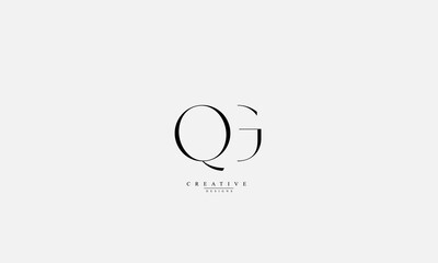 Alphabet letters Initials Monogram logo QG GQ Q G