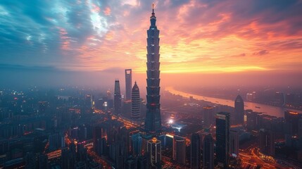 Futuristic Skyline: The Architectural Frontier: skyscraper, futuristic