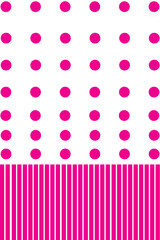 Bright pink and magenta retro pop art background with dots. Vector abstract background with halftone dots design.