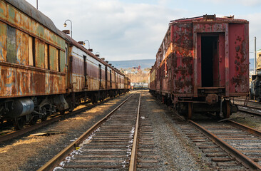 Obraz premium Steamtown National Historic Site, Museum in Scranton, Pennsylvania