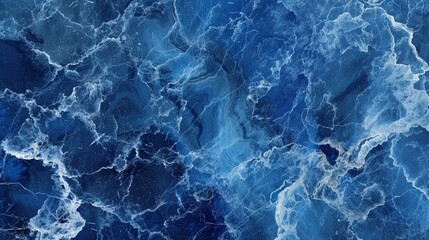 Fototapeta na wymiar A vibrant cobalt blue marble texture, perfect for an aquatic-themed bathroom, in deep, oceanic high-definition
