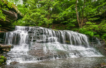 Obraz premium Springfield Falls in Mercer County, PA