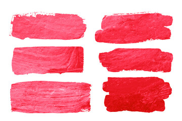 Textured Abstract red red paint brush for background.