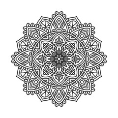 Circular pattern mandala art decoration elements