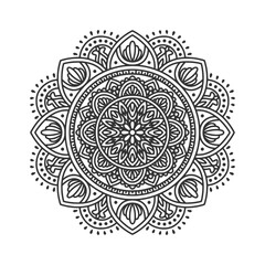 Circular pattern mandala art decoration elements